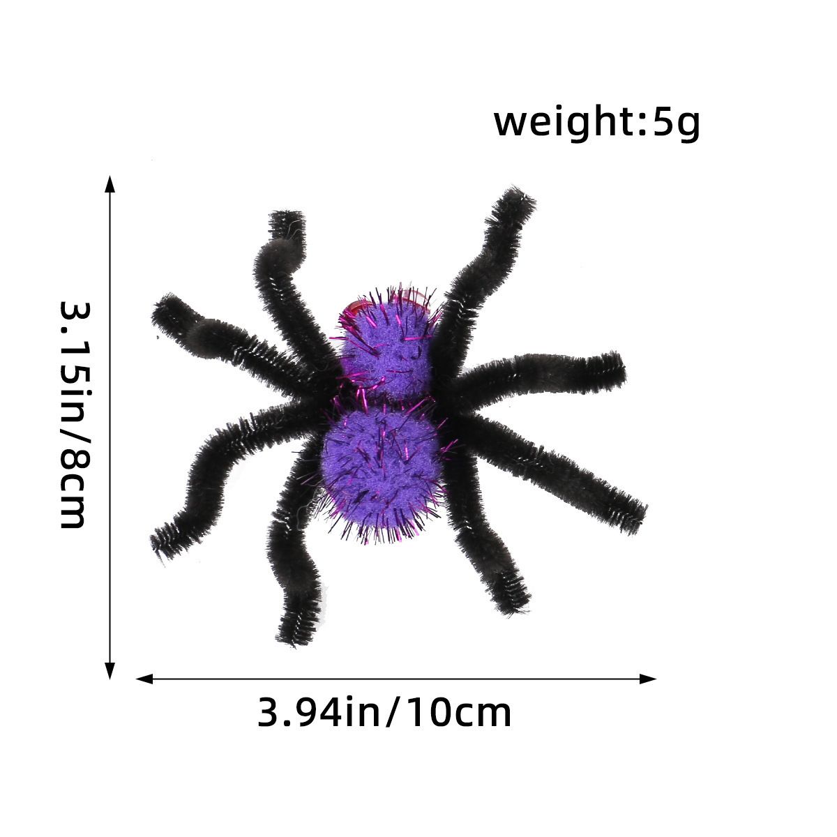 Halloween Spider Hair Clips 2 Pack Orange and Purple Costume Accessory for view 6