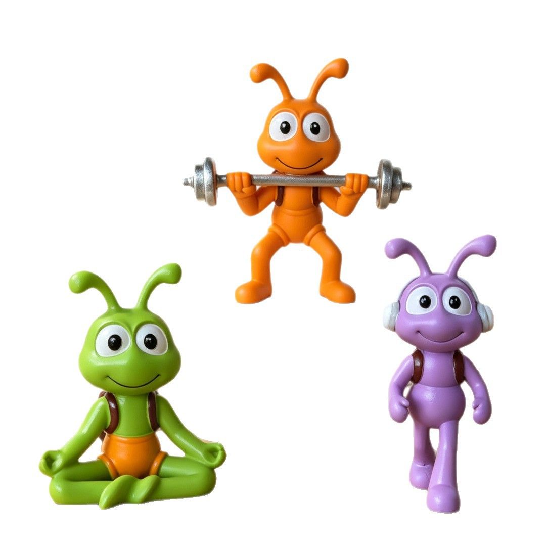Cartoon Ant Figurine Desk Decor- Meditating Ants -Home Office Desk Decoration view 7
