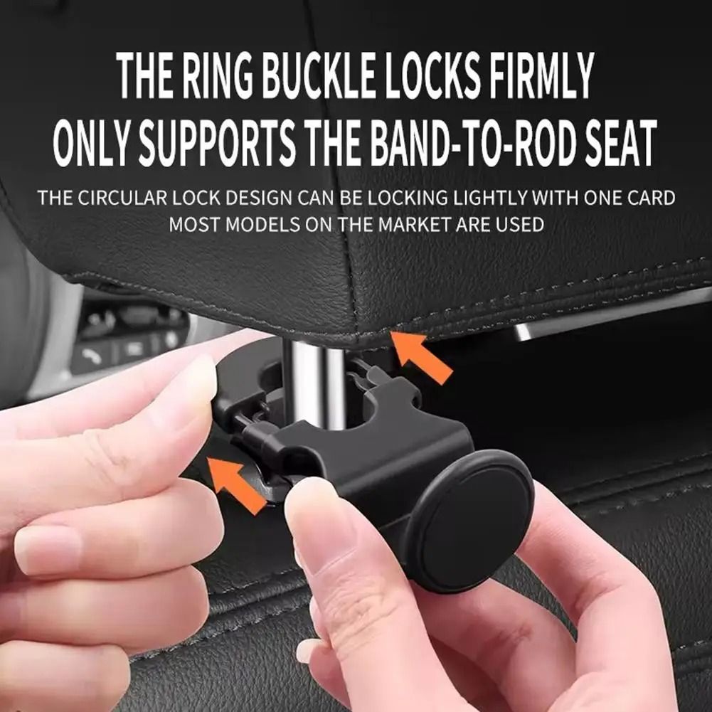 Red Car Headrest Hooks, 4 Pack ABS Seat Back Hangers for Bags, Umbrellas, and view 5
