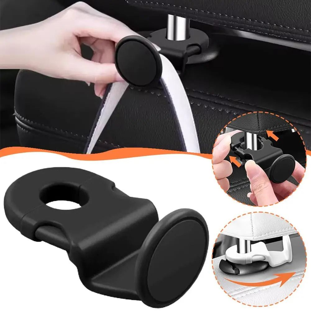 White Car Headrest Hooks view 4