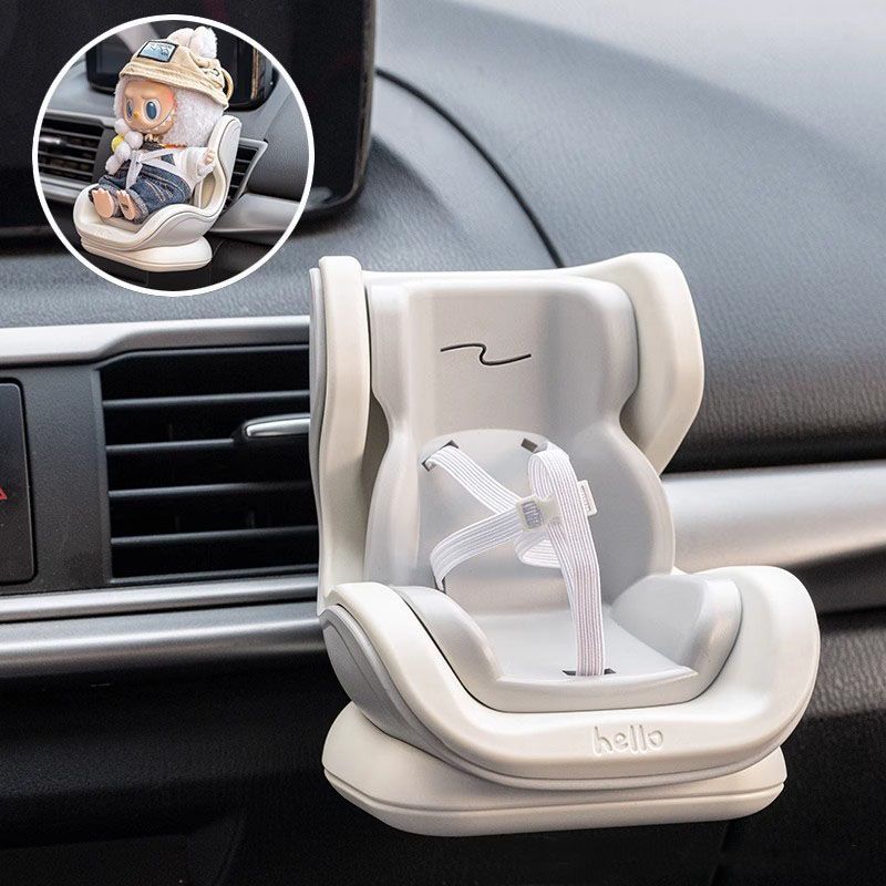 Gray Mini Doll Safety Seat with Magnetic Base view 2