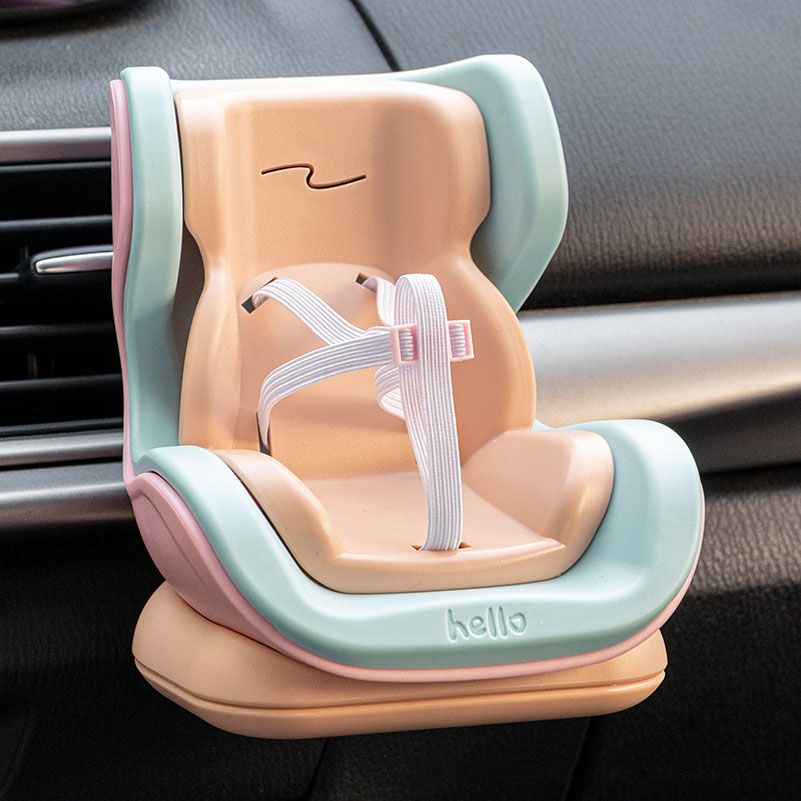 Grapefruit Mini Doll Safety Seat with Magnetic Base view 2