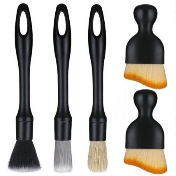 5-Piece Set Car Detailing Brush Set - Soft Bristle Interior Cleaning Brushes