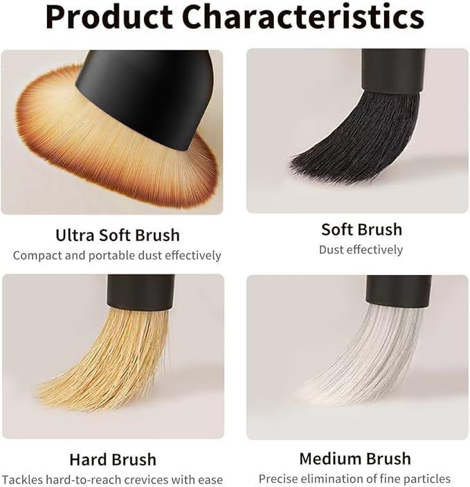 5-Piece Set Car Detailing Brush Set - Soft Bristle Interior Cleaning Brushes view 4