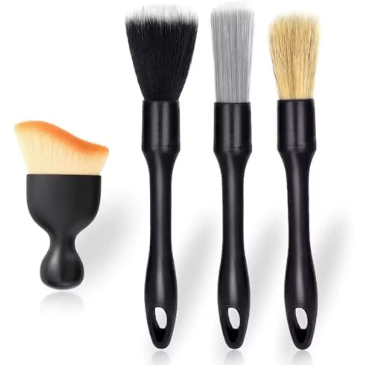 4-Piece Set Car Detailing Brush Set - Soft Bristle Interior Cleaning Brushes