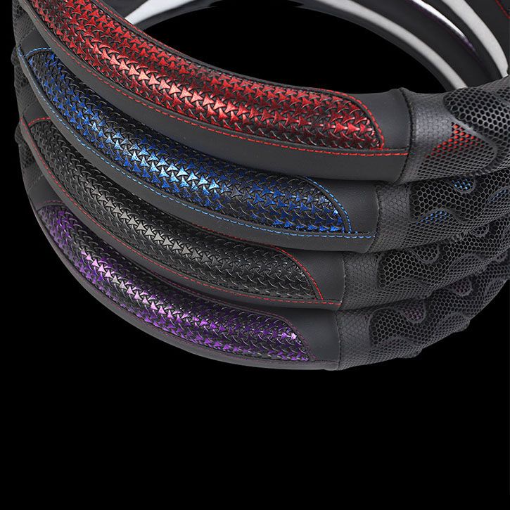 Car Steering Wheel Cover (38cm)- 3D Honeycomb Breathable Mesh - Anti-Slip view 5