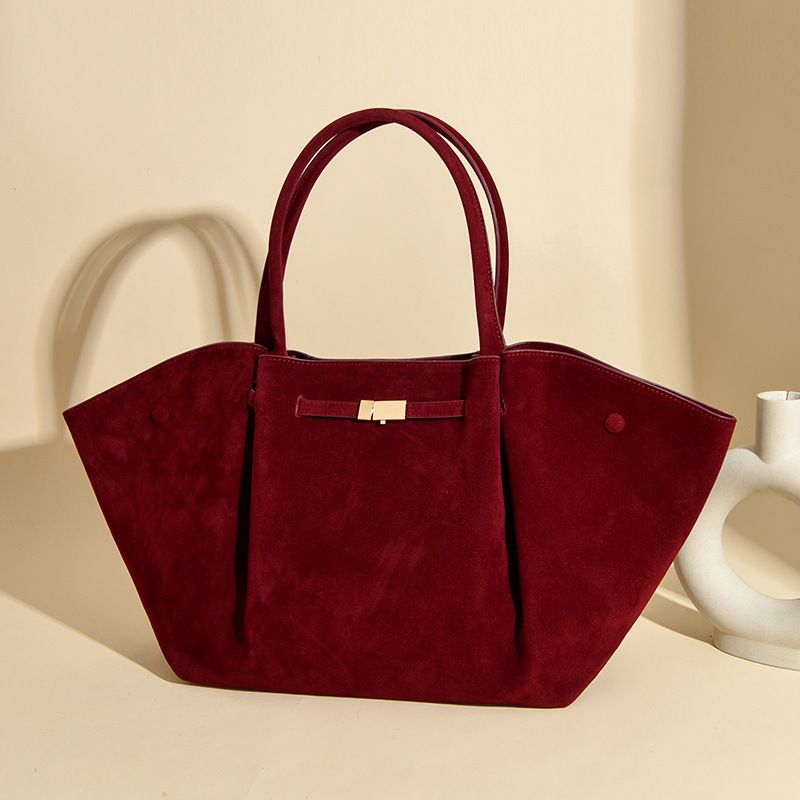 Wine Red Women's Wings Shape New York Slouchy Tote Bag (61 x 13 x 29CM) - Soft