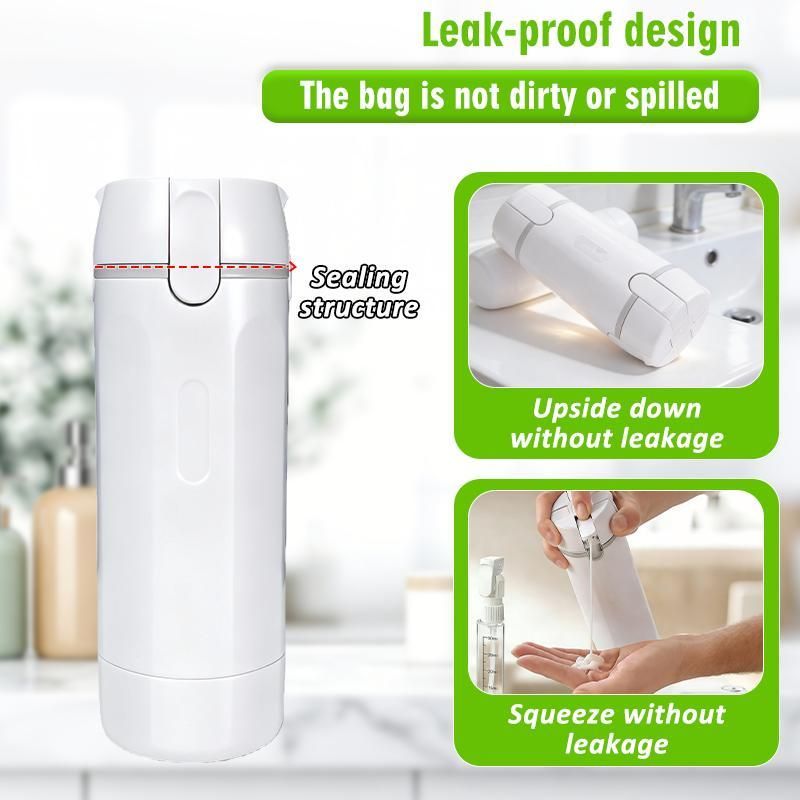 4-in-1 Green Compact Travel Cosmetic Dispenser Bottle - 4 x 30ml Refillable view 5