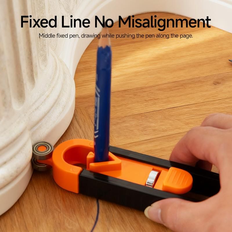 Precision Contour Gauge with Lock Feature & 2 Woodworking Pencils - Adjustable view 2