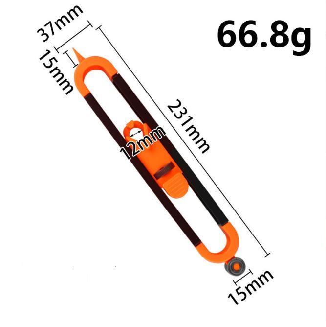Precision Contour Gauge with Lock Feature & 2 Woodworking Pencils - Adjustable view 7