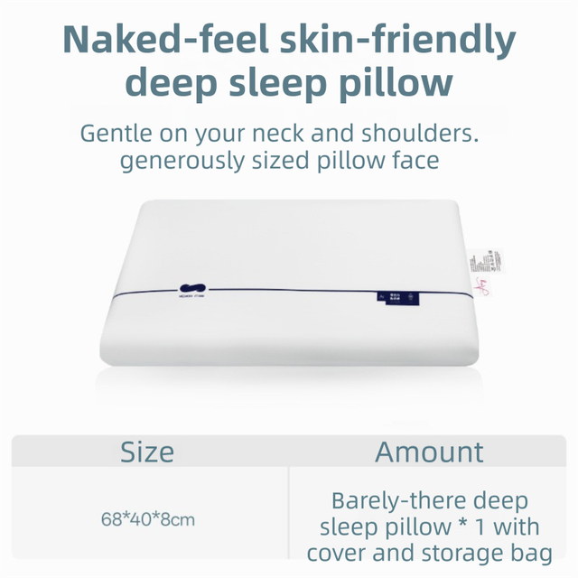 White Deep Sleep Slow Rebound Memory Foam Pillow with Washable Cover and