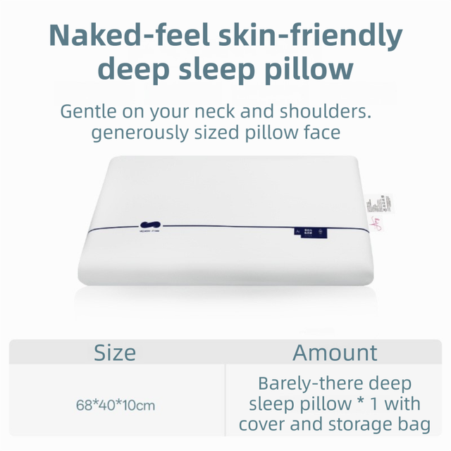 White Deep Sleep Slow Rebound Memory Foam Pillow with Washable Cover and