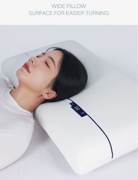 Navy Blue Deep Sleep Slow Rebound Memory Foam Pillow with Washable Cover and view 3