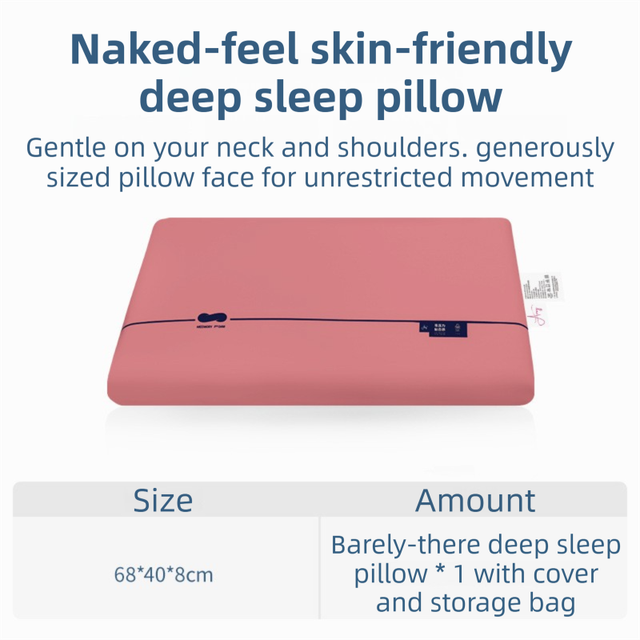 Rose Red Deep Sleep Slow Rebound Memory Foam Pillow with Washable Cover and