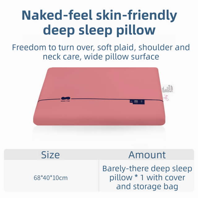 Rose Red Deep Sleep Slow Rebound Memory Foam Pillow with Washable Cover and
