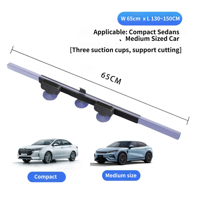 Retractable Car Windscreen Sun Shade with Suction Cup - Auto Roll Up Heat view 2