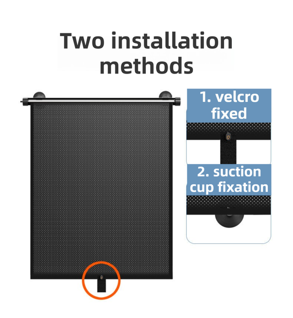 1 Pair Retractable Car Side Window Sun Shade (40 x 45CM) - 6 Layer Vinyl view 6