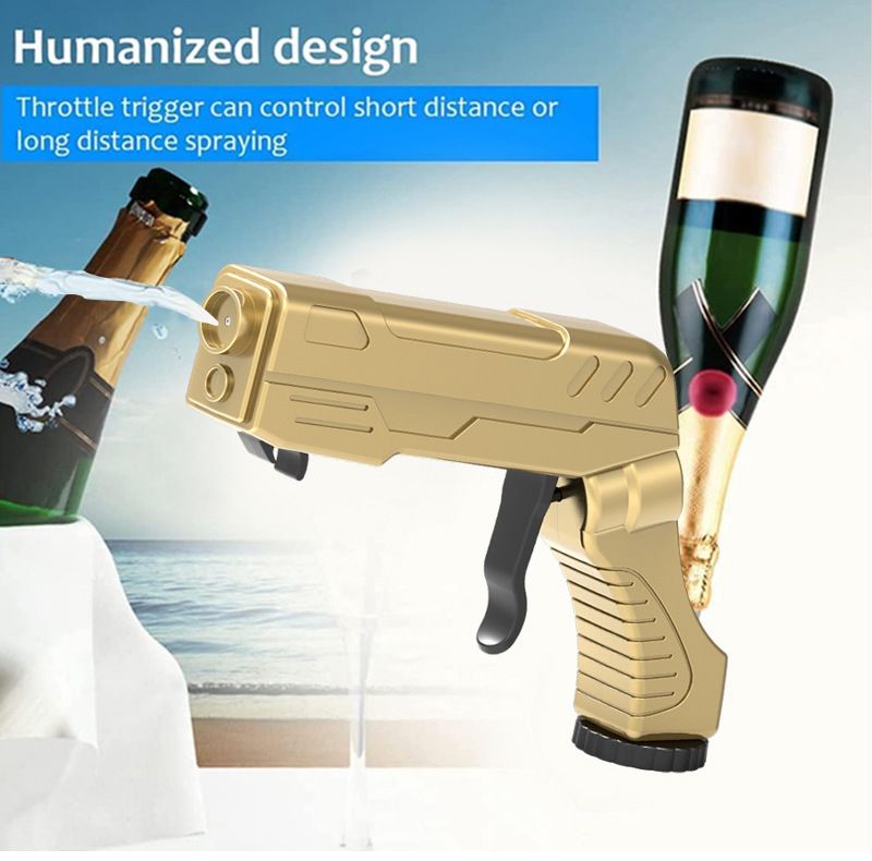 Multifunctional Champagne Gun with Bottle Opener and Spray Dispenser - Party view 4