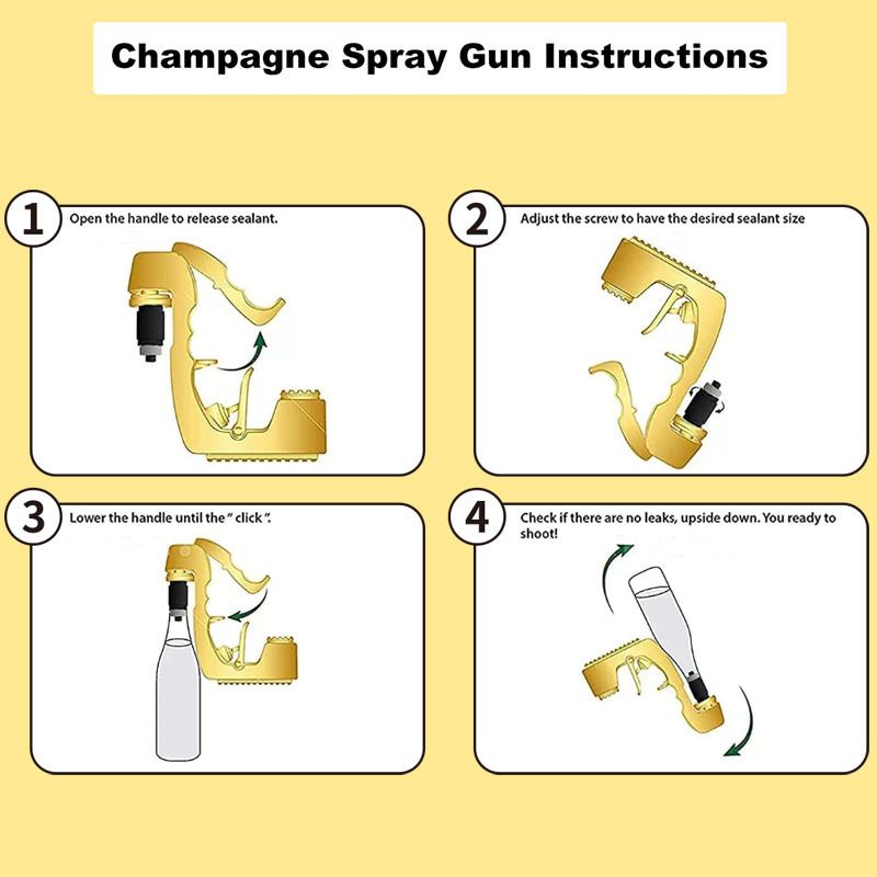 Multifunctional Champagne Gun with Bottle Opener and Spray Dispenser - Party view 6