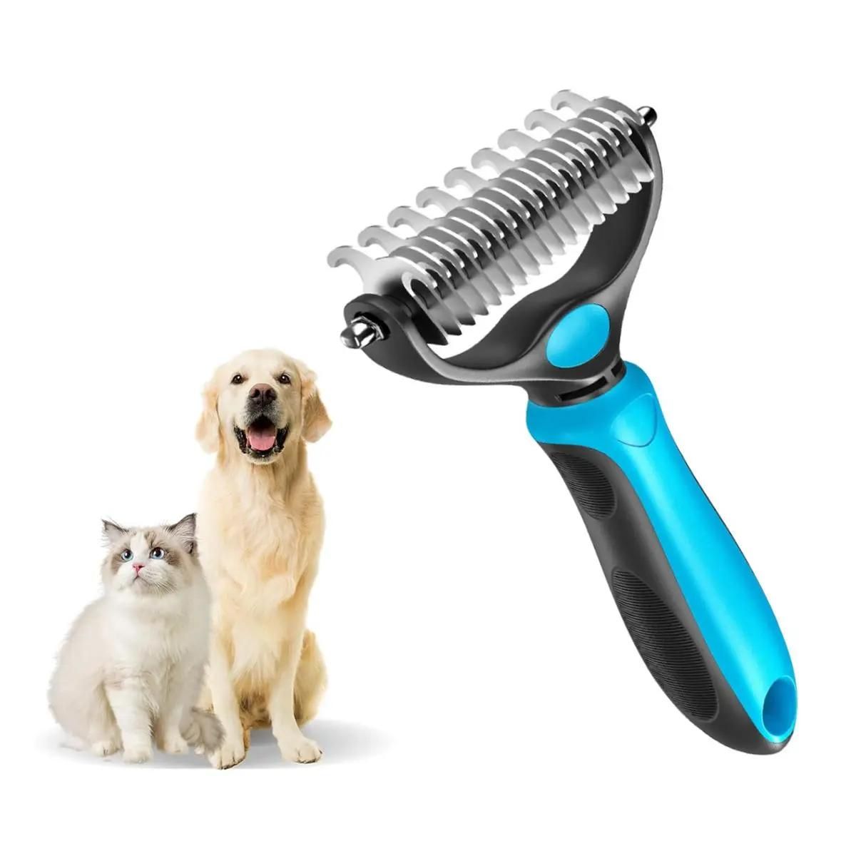 Blue Dual Sided Pet Knot Cutter for Dogs & Cats - 17