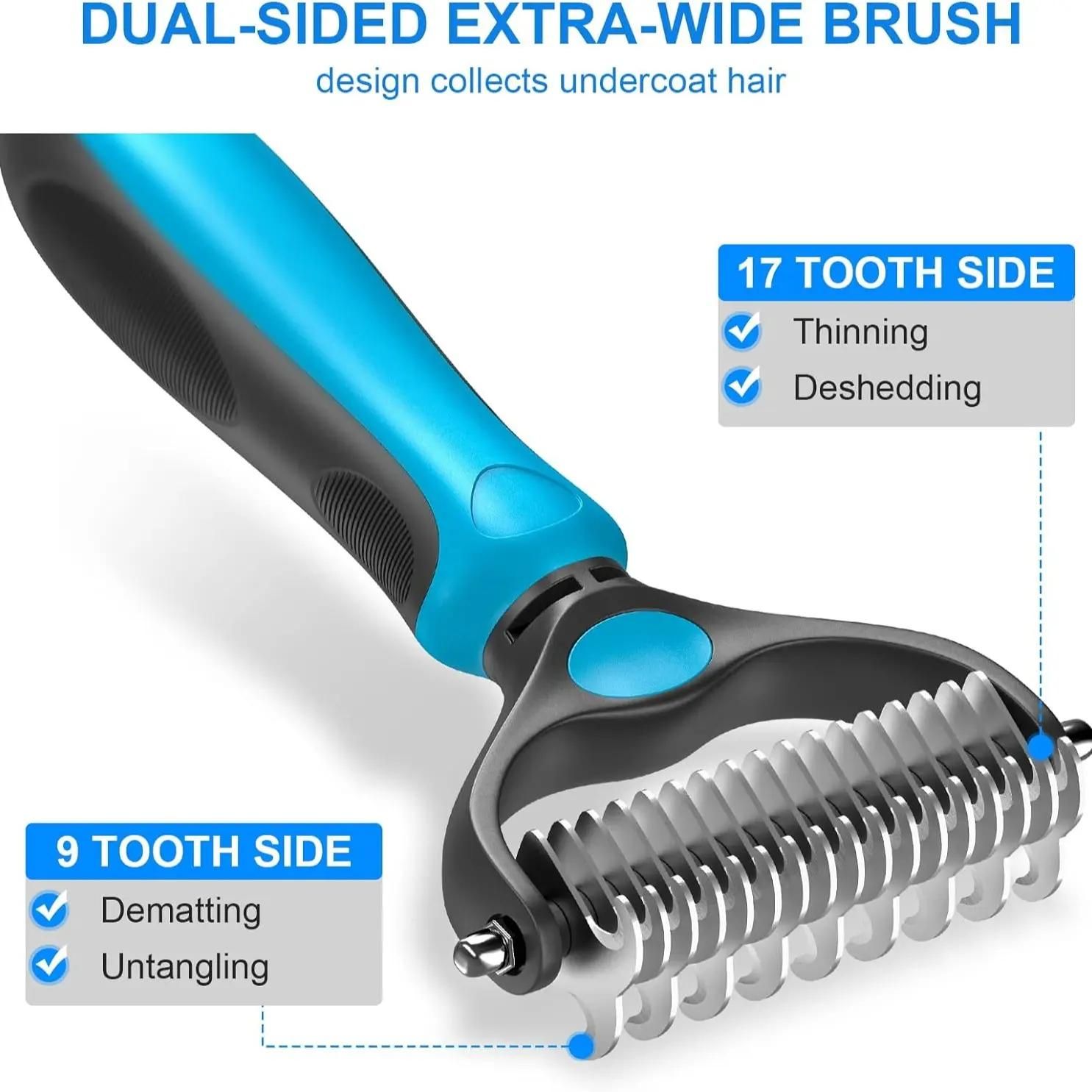 Blue Dual Sided Pet Knot Cutter for Dogs & Cats - 17 view 4