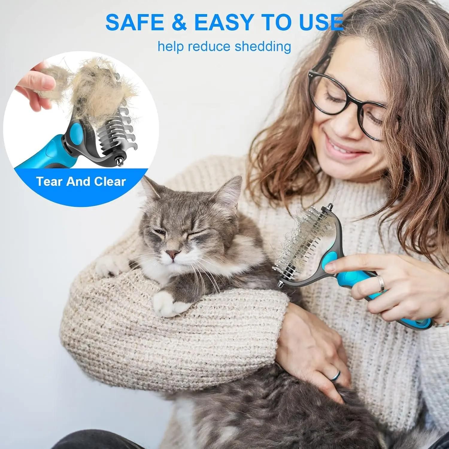 Blue Dual Sided Pet Knot Cutter for Dogs & Cats - 17 view 5