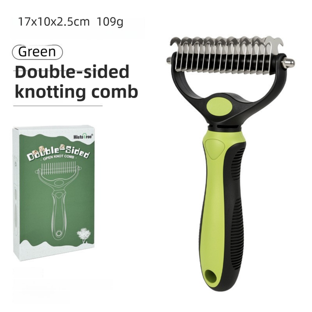 Green Dual Sided Pet Knot Cutter for Dogs & Cats - 17
