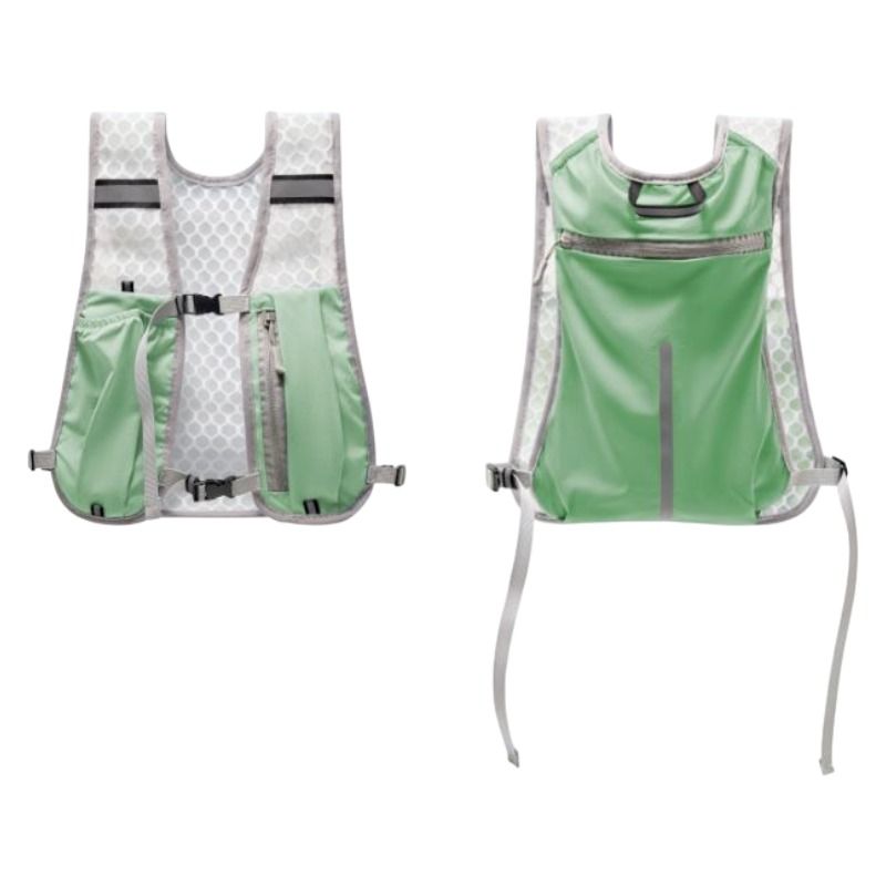 Green Lightweight Running Hydration Vest Backpack - Breathable Mesh Reflective