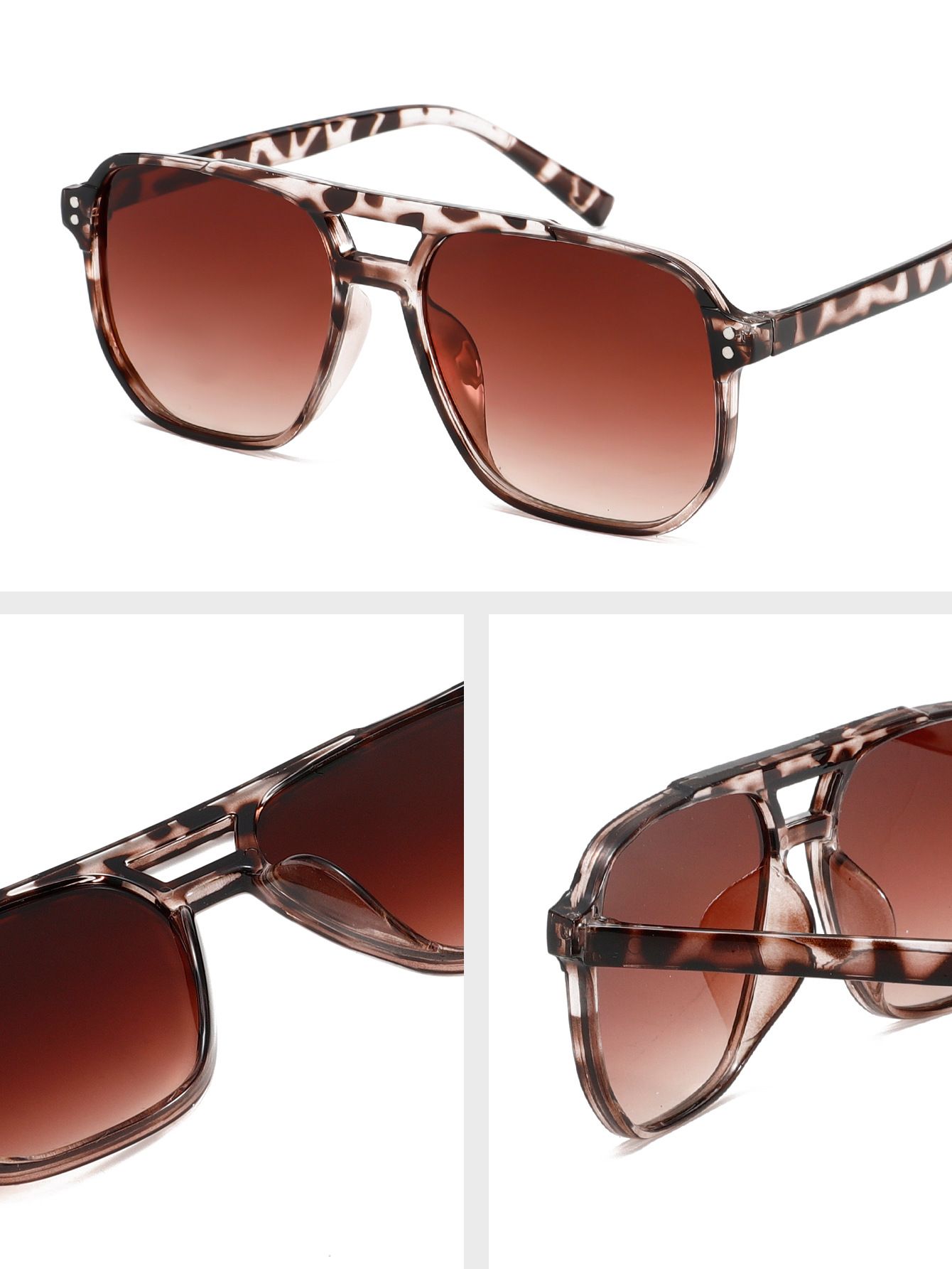 4 Pairs Y2K Style Aviator Sunglasses Set for Men and Women - UV400 Protection view 3