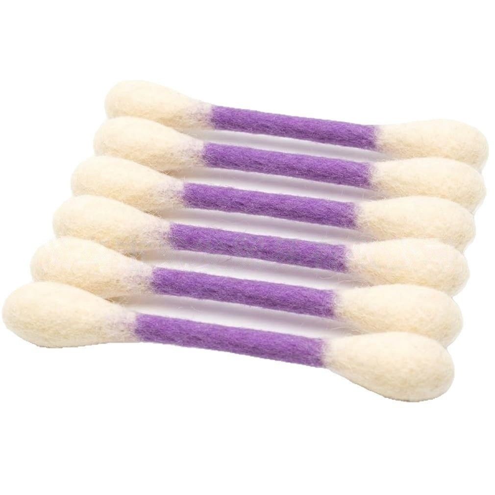 6 Pack Purple Cotton Swab Stick Cat Toys with Catnip - Durable for Chew