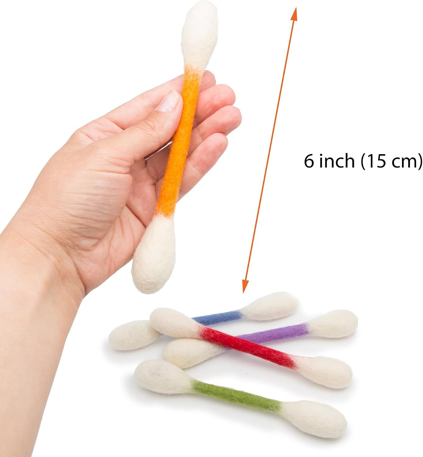 6 Pack Purple Cotton Swab Stick Cat Toys with Catnip - Durable for Chew view 3