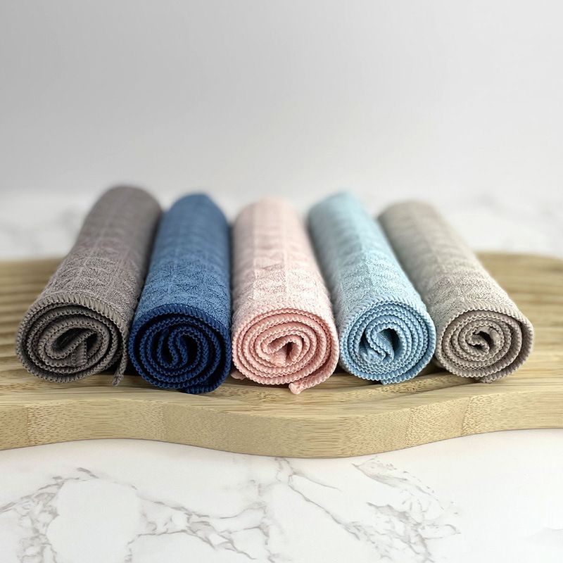 10 Pack Microfibre Waffle Cleaning Rag Set - Super Absorbent Durable Kitchen view 5