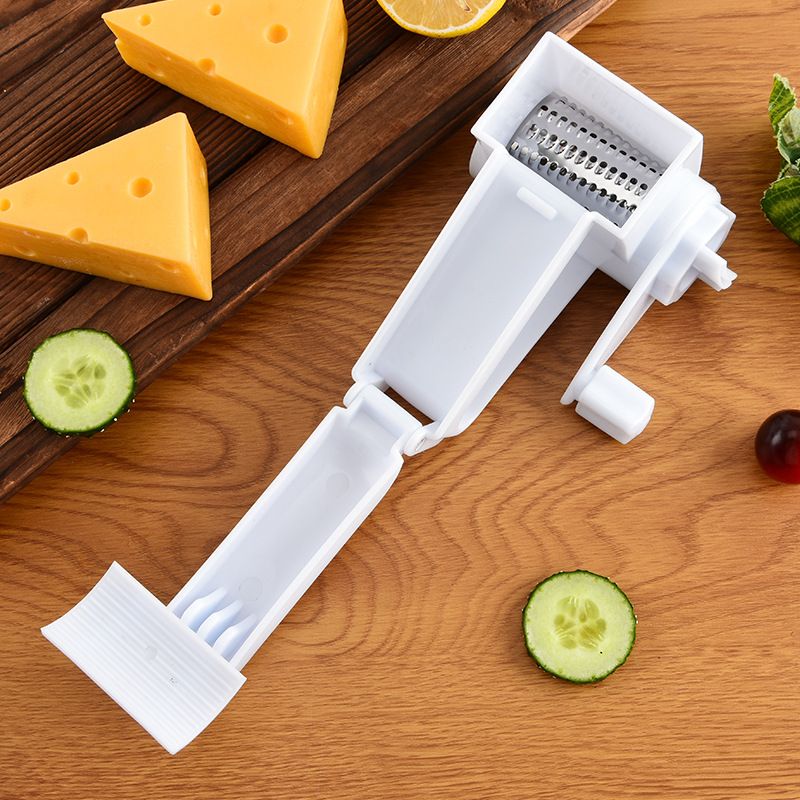 Rotary Cheese Grater with Stainless Steel Blade and Safe Top Pressing Cover