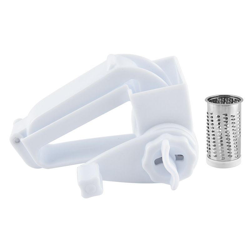 Rotary Cheese Grater with Stainless Steel Blade and Safe Top Pressing Cover view 2