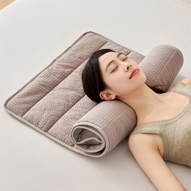 2-in-1 Coffee Adjustable Travel Towel Pillow Integeatd 60 x 140CM Foldable