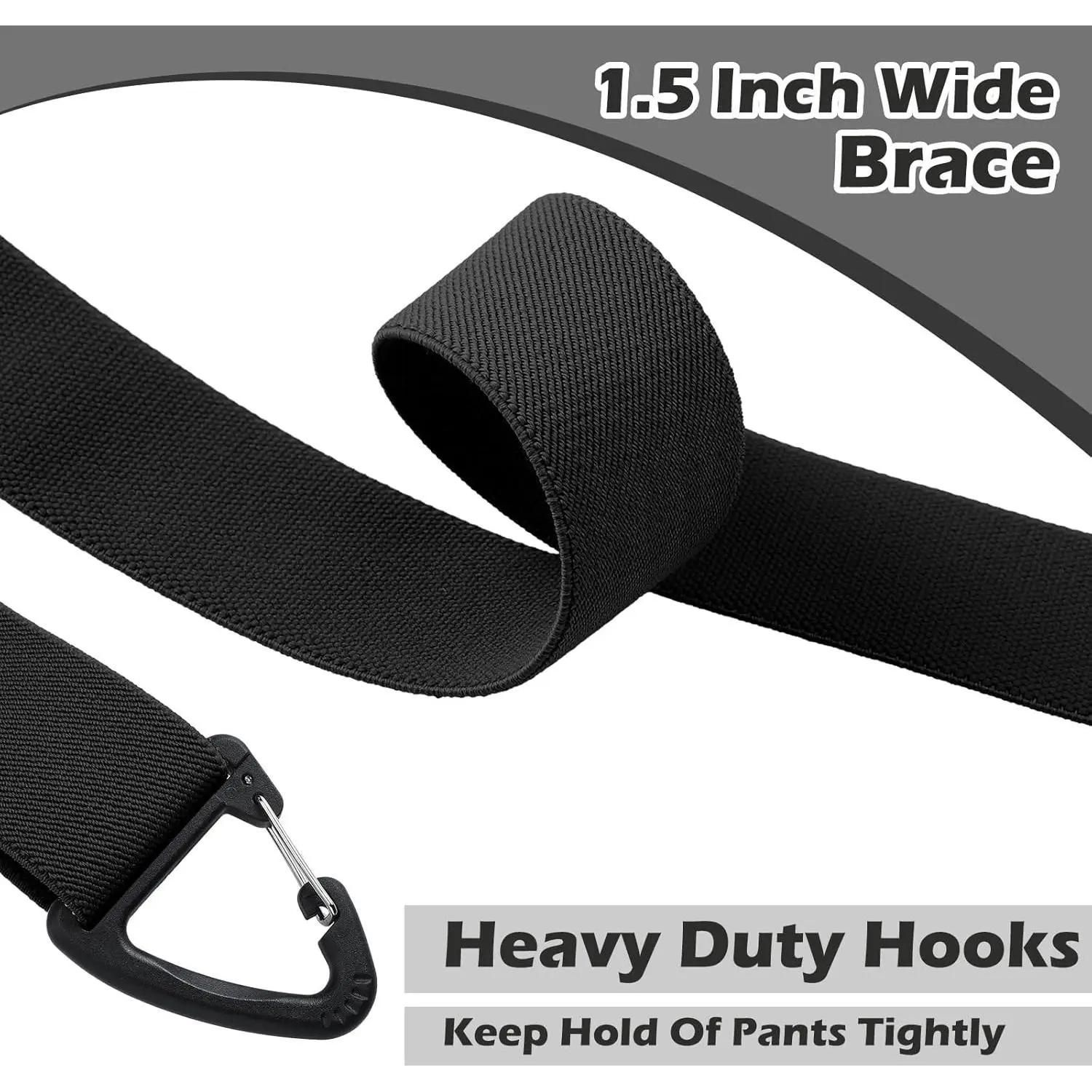 1.5 Inch X-Back Hidden Elastic Suspenders with 4 Metal Clips view 3