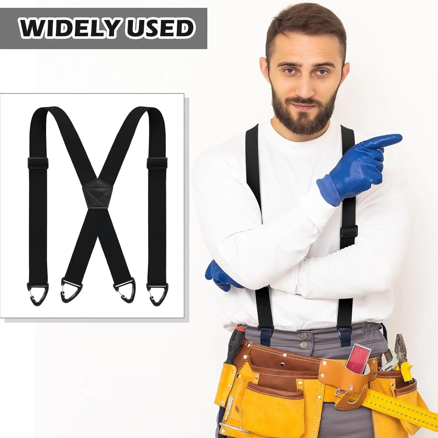 1.5 Inch X-Back Hidden Elastic Suspenders with 4 Metal Clips view 6