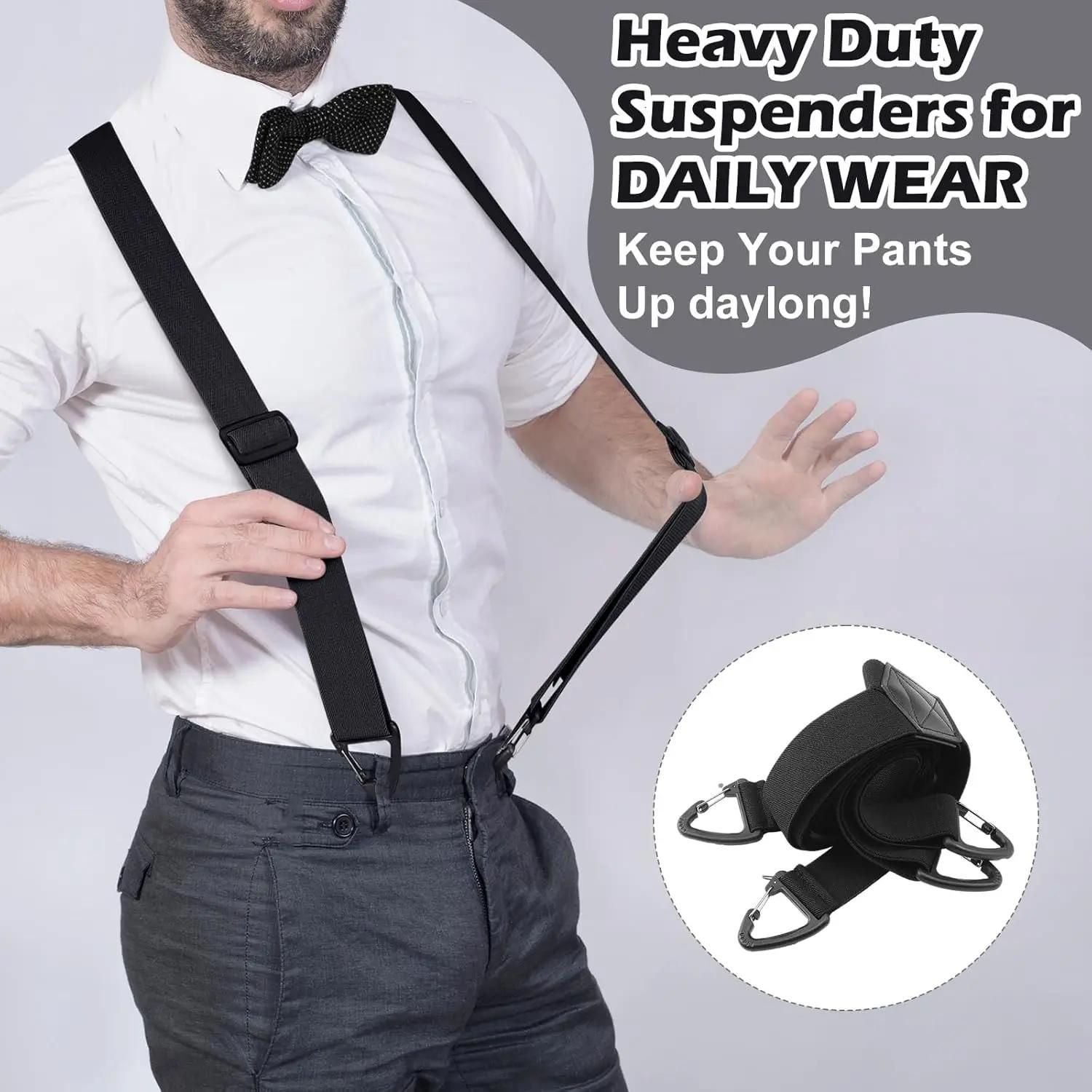 1.5 Inch X-Back Hidden Elastic Suspenders with 4 Metal Clips view 5