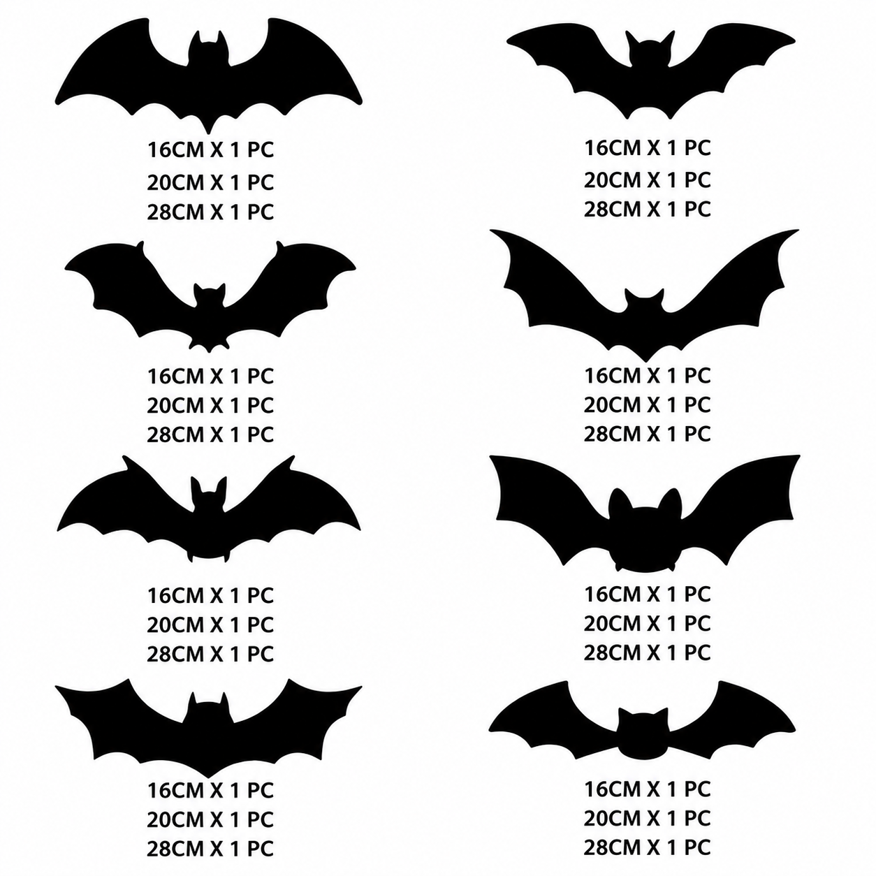 3D Bat Wall Decors Set for Halloween Party Home Spooky Backgrounds view 2