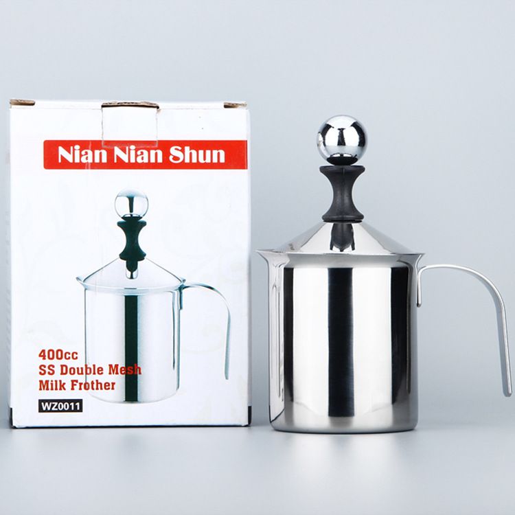 400ML 201 Stainless Steel Manual Milk Frother view 5