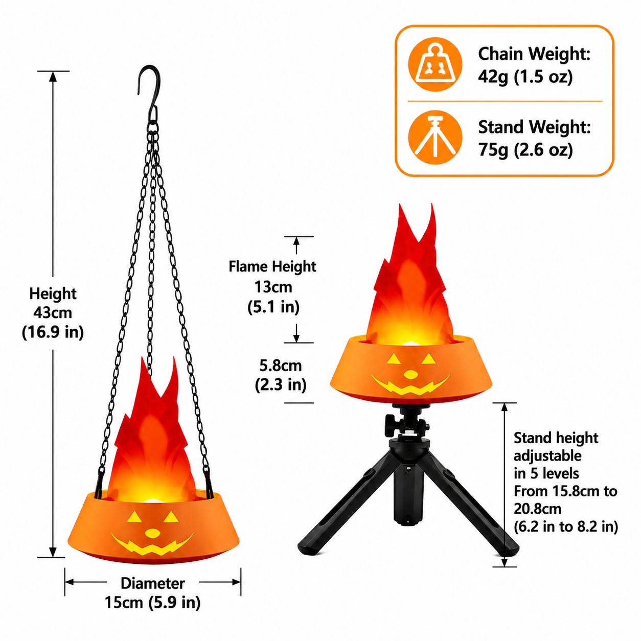 Style-3 LED Halloween Pumpkin Lantern and Simulated Silk Flame Blowing Light view 7