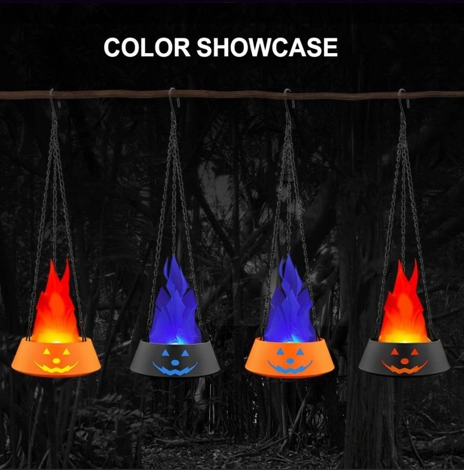 Style-3 LED Halloween Pumpkin Lantern and Simulated Silk Flame Blowing Light view 8