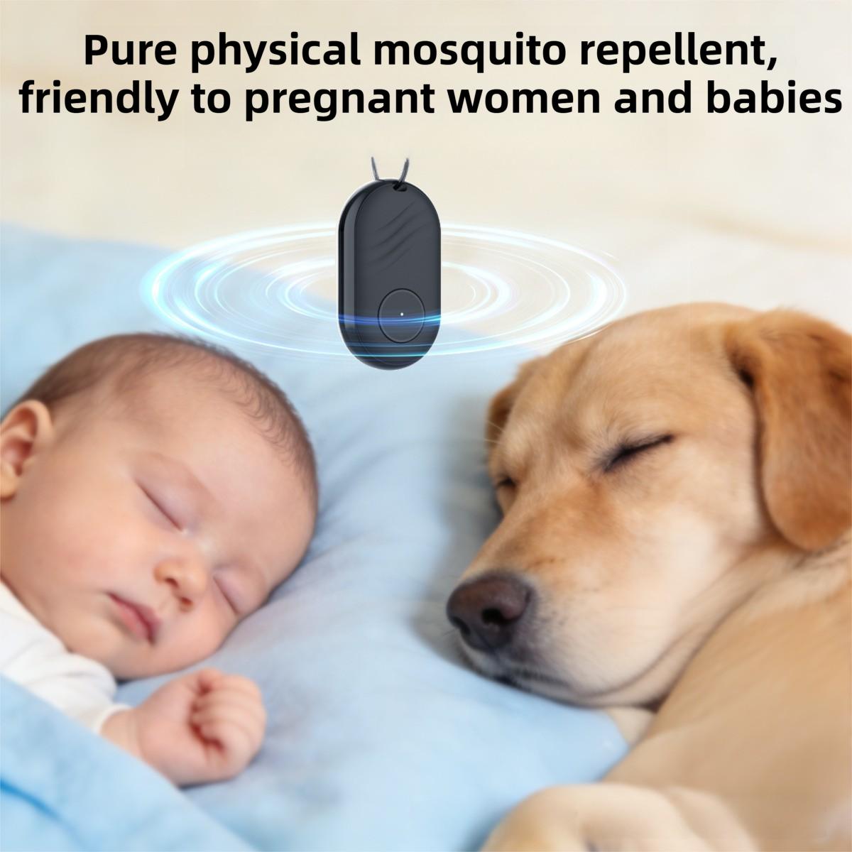 2PCS Black and White Portable Ultrasonic Pest and Mosquito Repeller with view 3