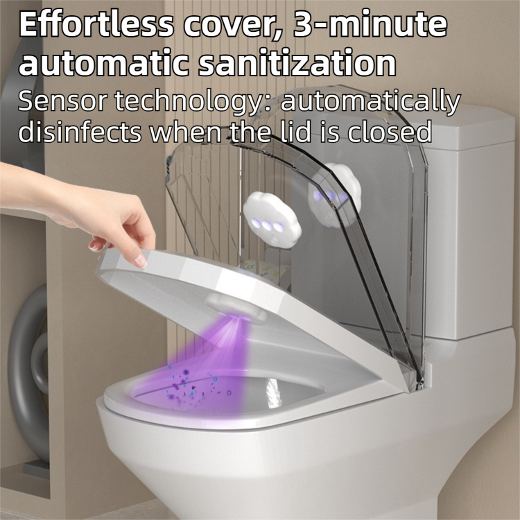 4PCS Smart Automatic On / Off UV Toilet Sanitizer Light with Back Adhesive view 3