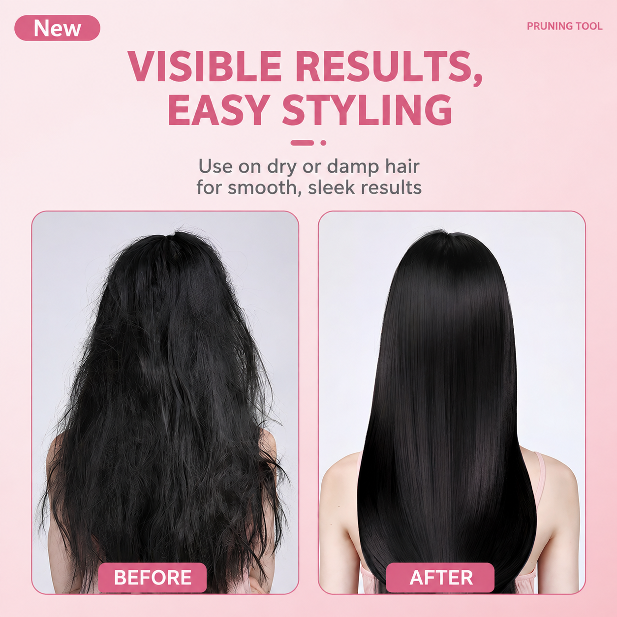 2 in 1 Beige Mini Split End Hair Trimmer and Straightening Comb - Cordless USB view 3