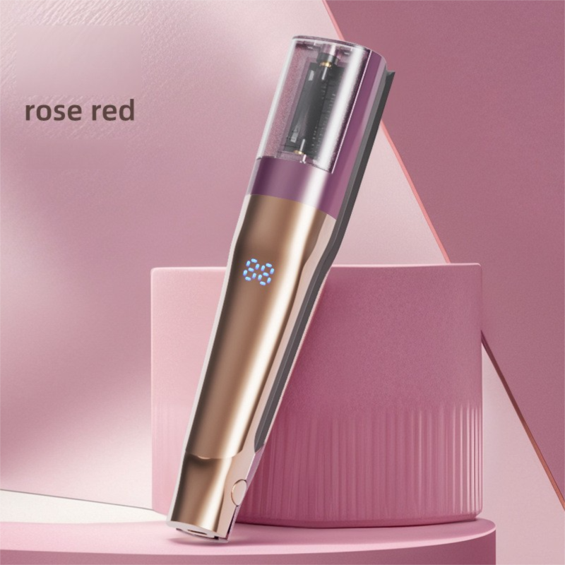 2 in 1 Rose Red Mini Split End Hair Trimmer and Straightening Comb - Cordless