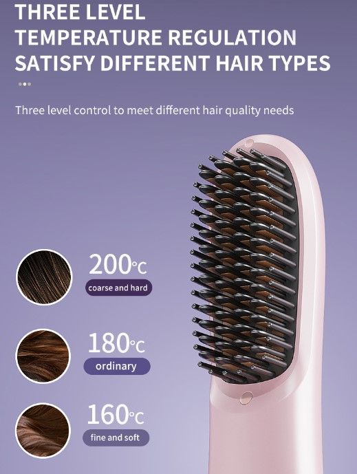 White 4D Straight Hair Comb and Negative Ionic Styler with Dual MCH Ceramic view 6