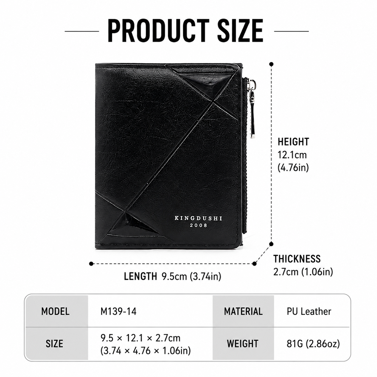 Coffee Mens Diamond Quilted Leather Bifold Wallet - Anti Theft Zippered Coin view 3