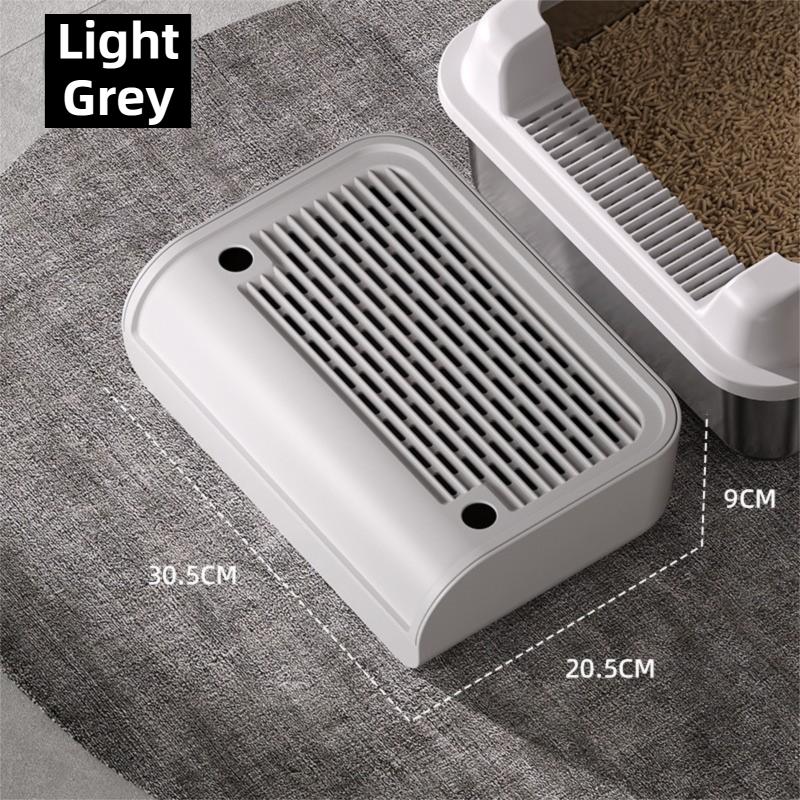 Light Grey Cat Litter Trapper Step Pedal Mat - DetachableDual Layer Litter