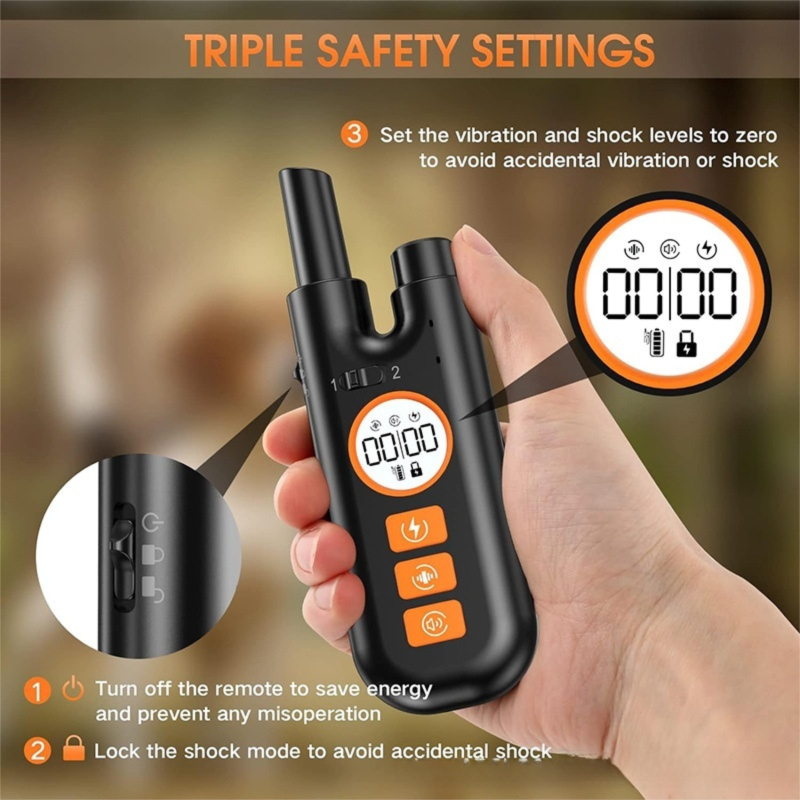 Rechargeable Dog Training Collar (2 Dog Set) - Waterproof Remote Anti Bark view 2